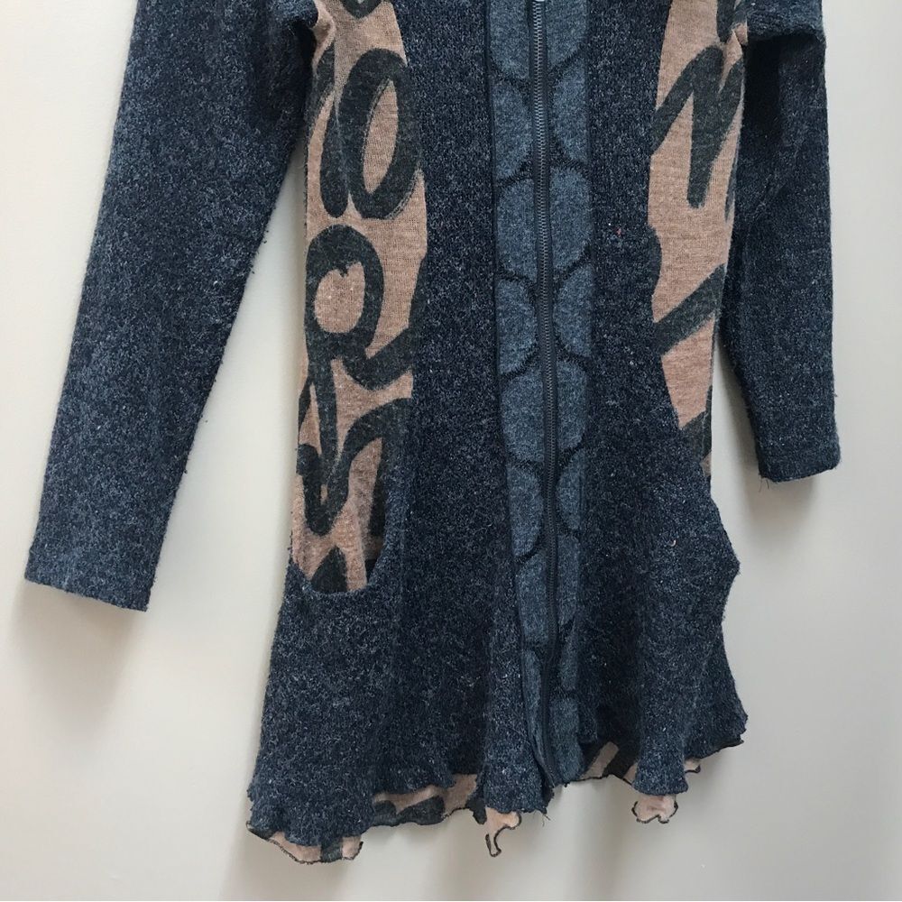 Fleur de Lis Brown Ruffle Pocket Cardigan (S) - Picture 2 of 10